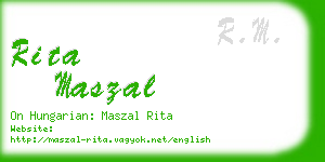 rita maszal business card